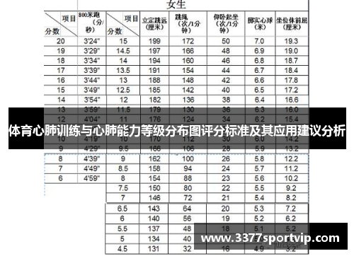 体育心肺训练与心肺能力等级分布图评分标准及其应用建议分析