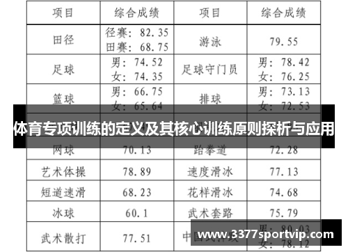 体育专项训练的定义及其核心训练原则探析与应用