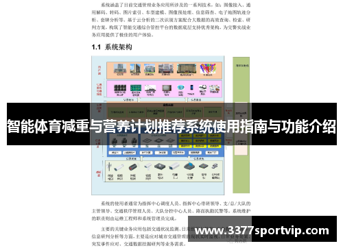 智能体育减重与营养计划推荐系统使用指南与功能介绍